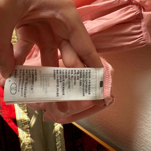 Abercrombie & Fitch Pink Smocked Easy Maxi Dress Women’s Size M Tiered Ruffle - Picture 7 of 9